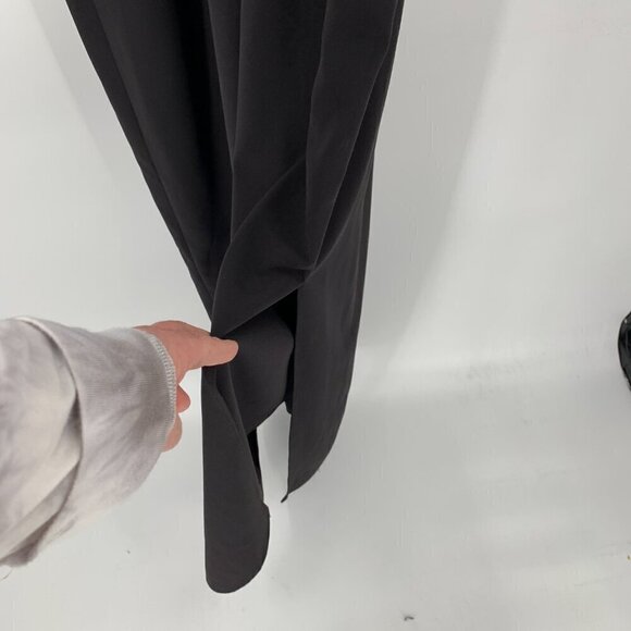 Halston Heritage crepe maxi sheath dress twist keyhole black long sheath new 12 - Picture 3 of 5